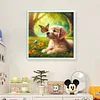 (US Only)Dog Printed Cross Stitch Kit 40x40cm DIY 14CT Thread Art Needlework Decor