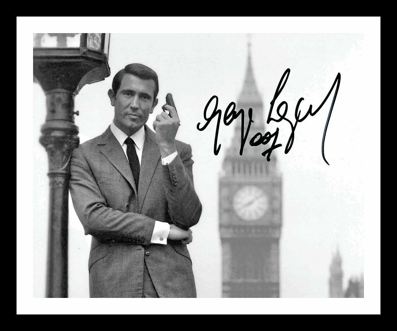 George Lazenby - James Bond Autograph Signed & Framed Photo Poster painting 1