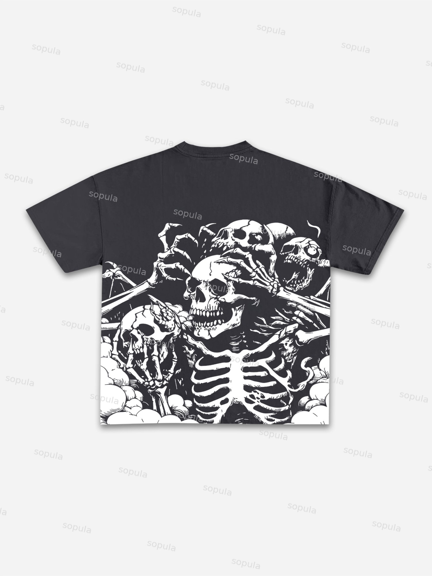Freedom Skull Graphic Print Cotton T-shirt - SOPULA
