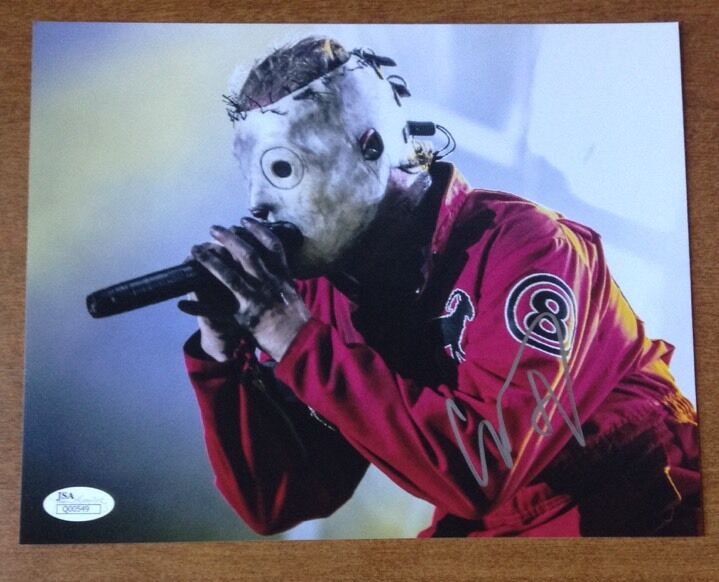 Corey Taylor Slipknot REAL hand SIGNED 8x10 Photo Poster painting JSA COA RARE