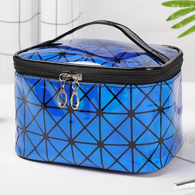 Multifunctional Women Cosmetic Bag Leather Travel Make Up Necessaries Organizer Zipper Makeup Case Pouch Toiletry Kit Bags