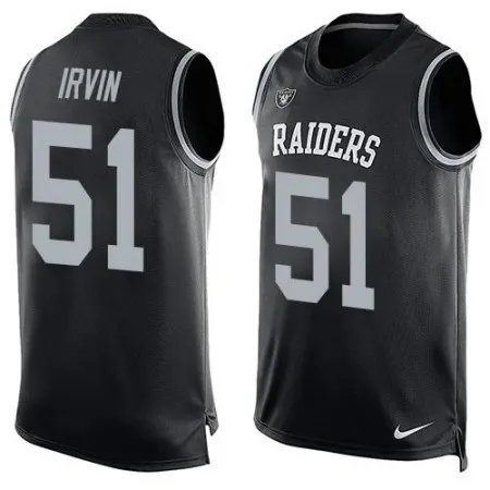 Raiders #51 Bruce Irvin Black Team Color Men's Stitched NFL Limited Tank Top Jersey