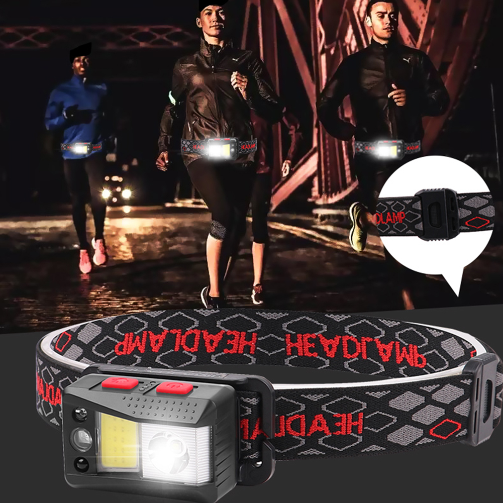 

Waved Sensor Portable Flashlight XPG+COB LED Headlights for Outdoor Camping, 501 Original