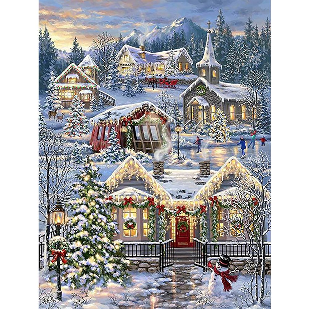 Christmas Village - Full Round - Diamond Painting(40*50cm)