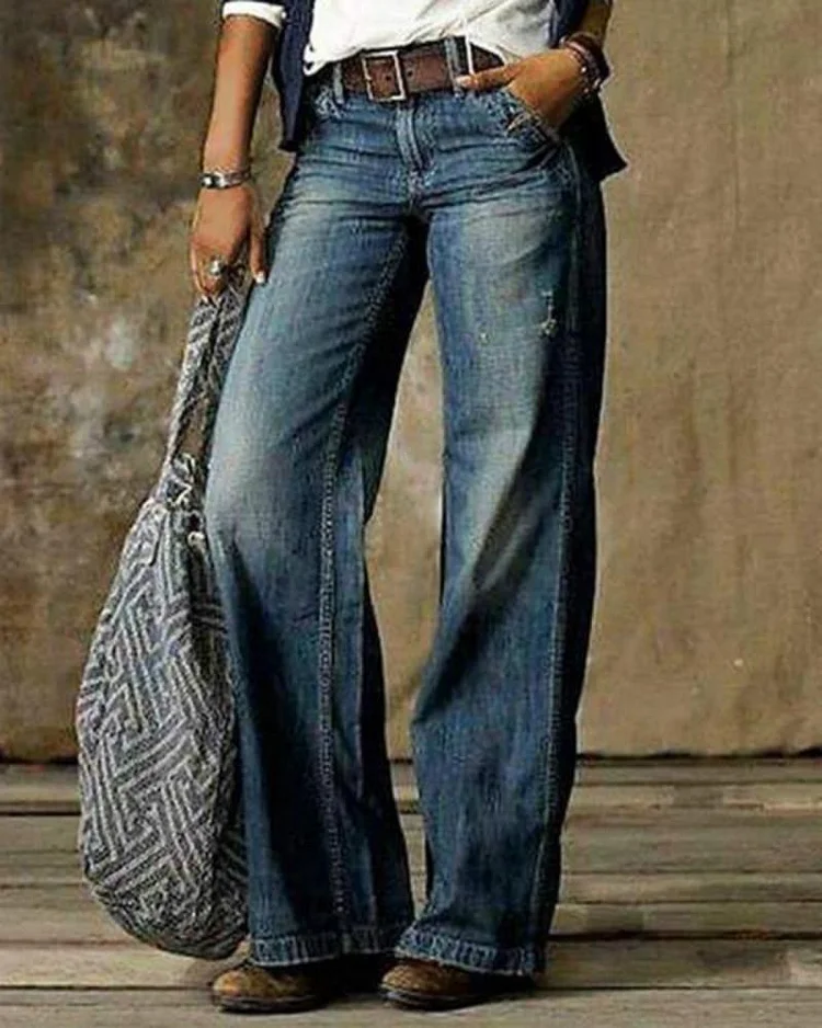 Casual Pants Thin Jeans Wide Leg Pants