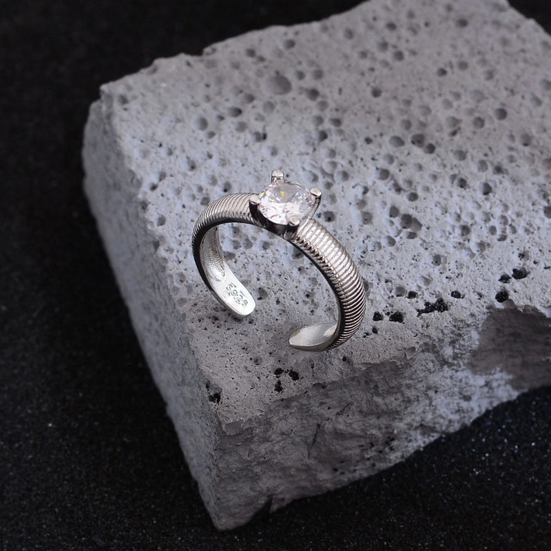 Elegant Hip-Hop Streetwear Geometric Copper Women’s Open Rings