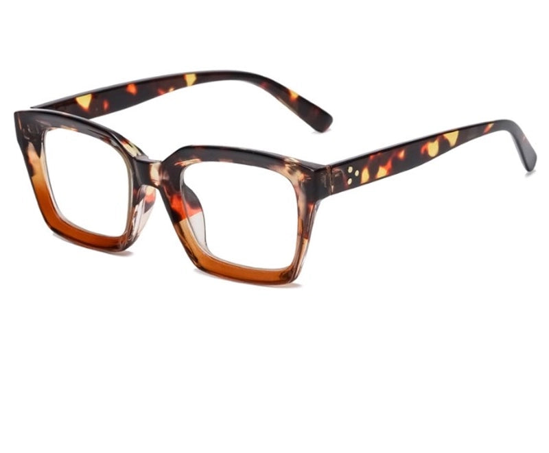 Minimalist Leopard Ac Square Full Frame Optical Glasses
