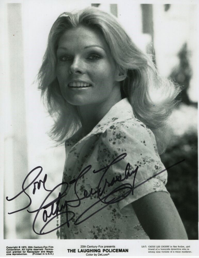 CATHY LEE CROSBY signed THE LAUGHING POLICEMAN KAY BUTLER 8x10 Photo Poster painting