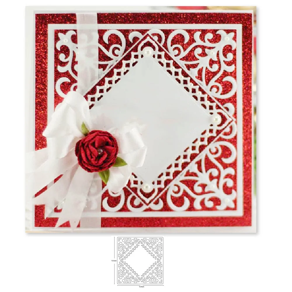 Metal Cutting Dies For Scrapbooking Embossing Die Hollow Oval Frame Cut Dies DIY Paper Cards Craft Stencils