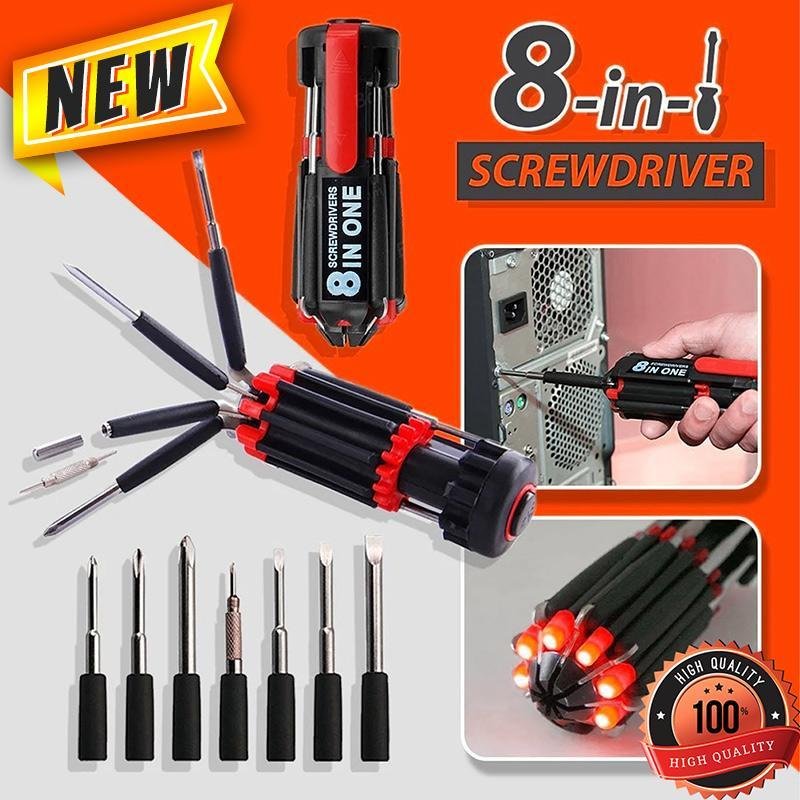 8-in-1 multi-tool with Led light