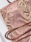Snake-Print Asymmetric Bandage Split Bikini Swimsuit
