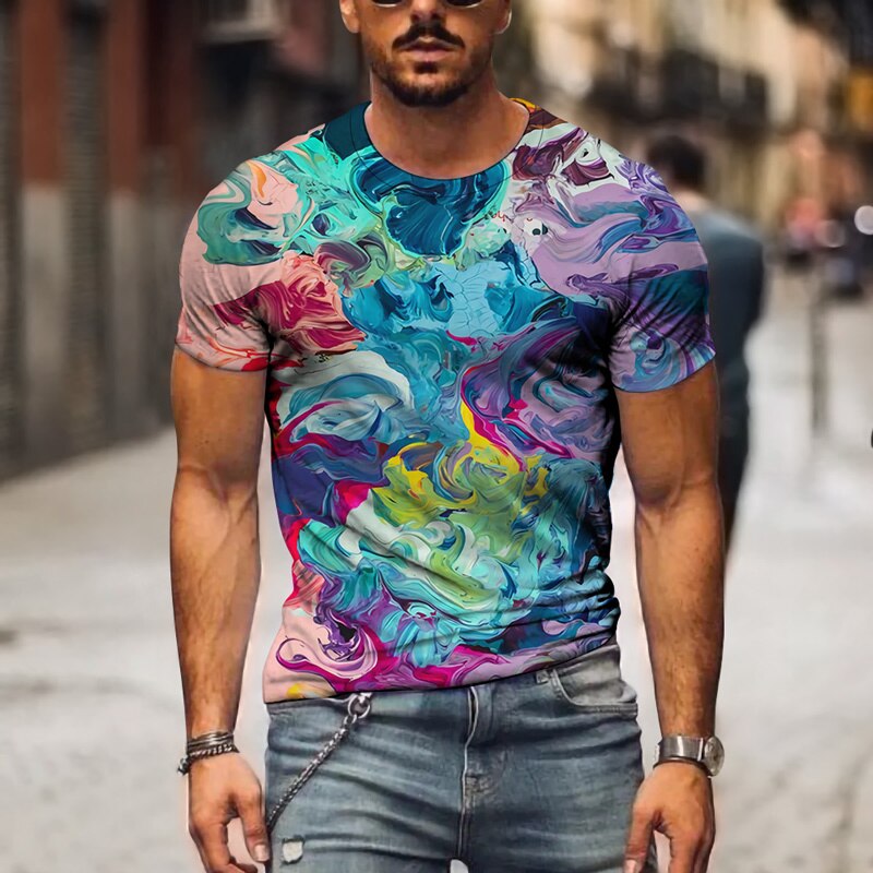 

Colorful - 3D Printed Men T Shirt, Xxxl, 501 Original
