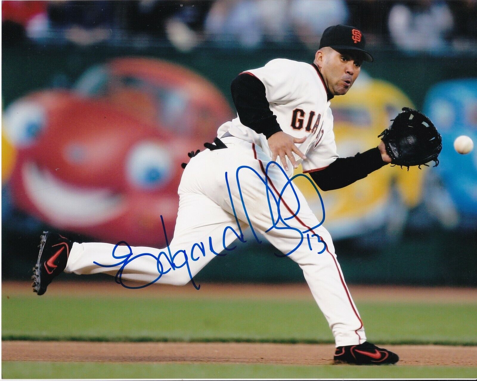 EDGARDO ALFONZO SAN FRANCISCO GIANTS ACTION SIGNED 8x10