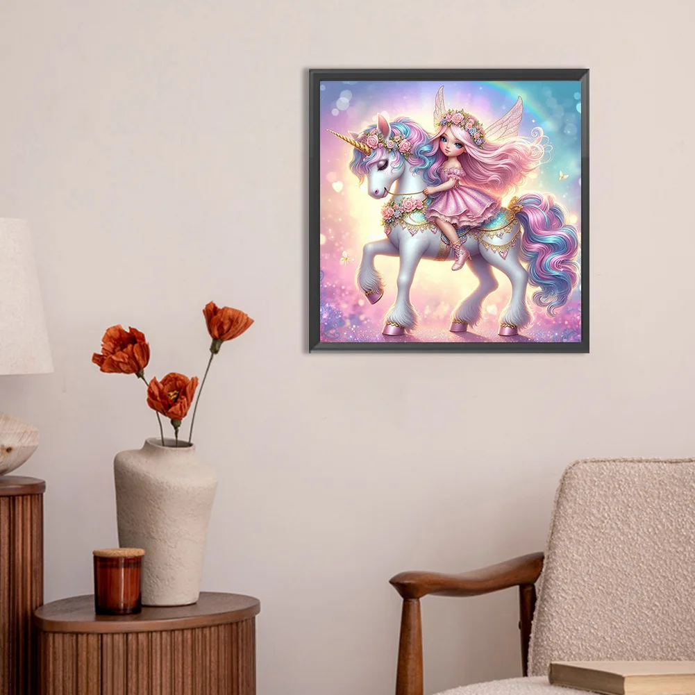 Diamond Painting - Full Round Drill - Angel Girl(Canvas|30*30cm)