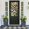 🌸Spring Hot Sale🔥Spring Pink Tulip Swag Wreath-mysite-Adracos
