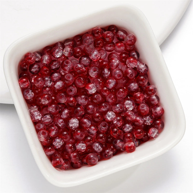 50 PCS/Package Diameter 10mm Diameter 4mm Diameter 8mm Glass Solid Color Jewelry Accessories