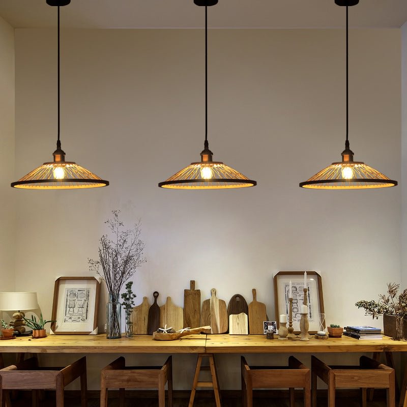 Simple Rattan Pendant Light Lampshade