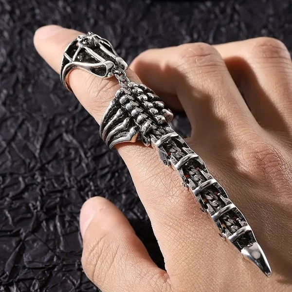 Vintage Silver Scorpion Hippie Rings for Men Cool Gothic Ring - tree - Codlins