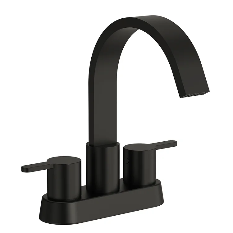 EVERSTEIN Two-Hole Bathroom Sink Faucet in Matte Black SFS-1116-BK