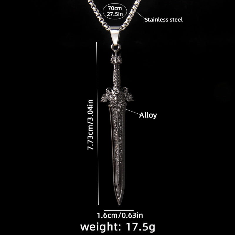 LION Sword Stainless Steel Necklace