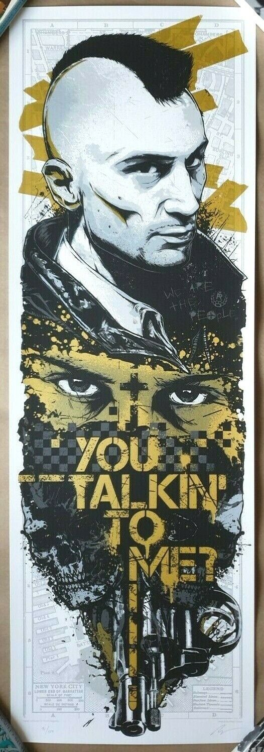 RHYS COOPER - TAXI DRIVER Ltd Screen Print Poster Martin Scorsese Robert De Niro