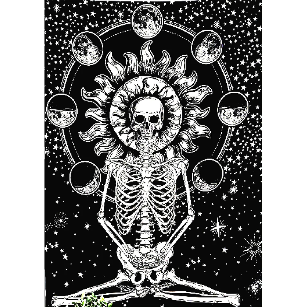 (DF4571) 5D DIY Full Drill Diamond Painting Skull Cross Stitch Home Decor (Skull04) 20X30cm