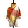 Autumn Winter Plaid Tassels Women's Shawl Scarf