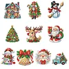10Pcs Acrylic Christmas Diamond Painting Christmas Tree Pendant (Christmas)