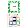 30PCS Colorful Reusable Diamond Painting Section Frame Release Film with Clear Window, Non-Stick Dust-Proof  Release Paper, Easy Peel Diamond Art Canvas Covers, DIY Diamond Painting Accessories for Adults