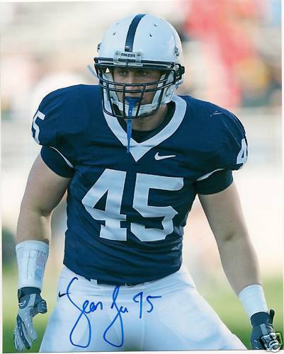 Sean Lee auto signed football Photo Poster painting Penn State PrePrint Nittany Lions Cowboys