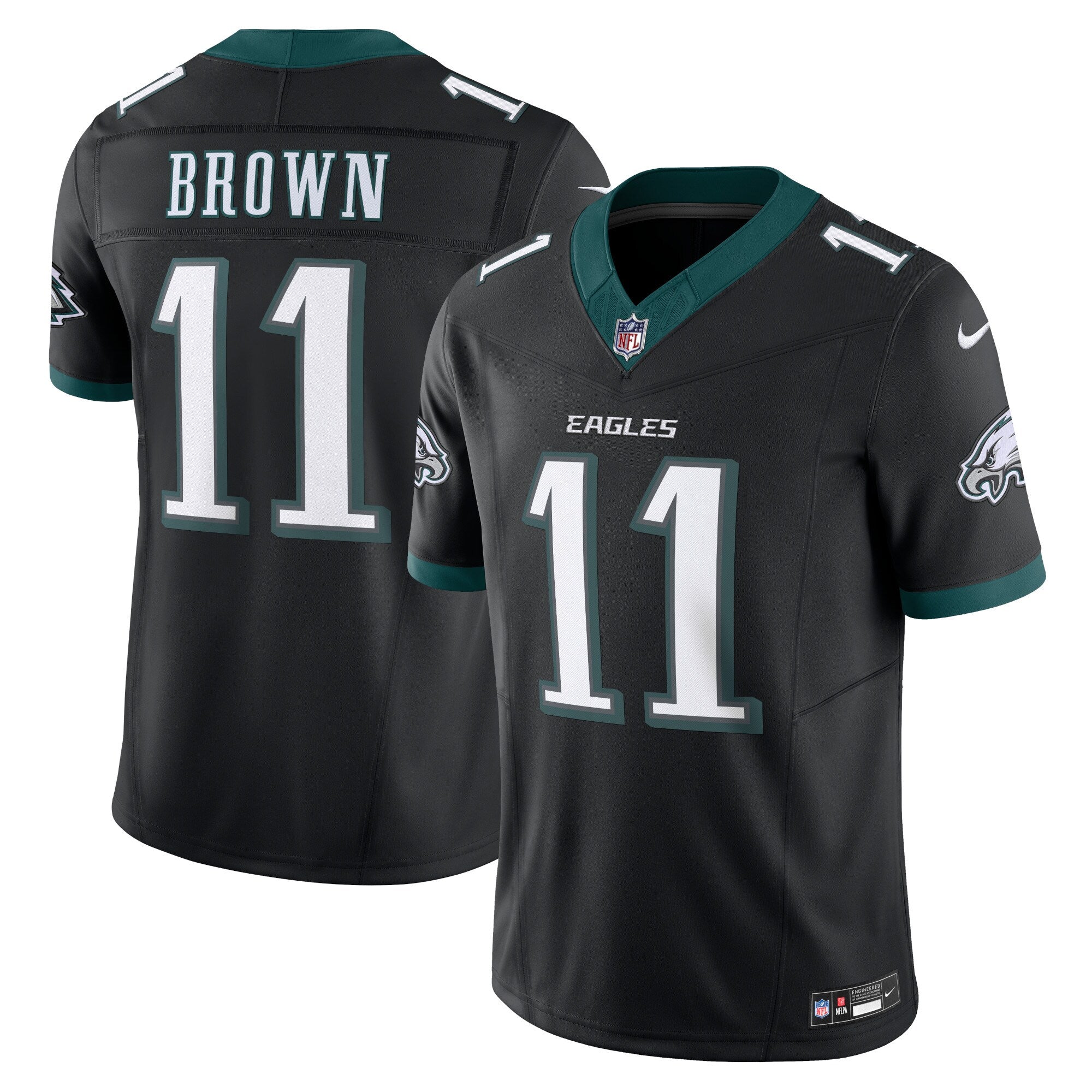 A.J. Brown Philadelphia Eagles Nike Alternate Vapor F.U.S.E. Limited Jersey - Black mysite