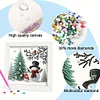 5D DIY Partial Special Shaped Drill Diamond Painting Xmas Snowman Decor With Frame Kit 18x18cm