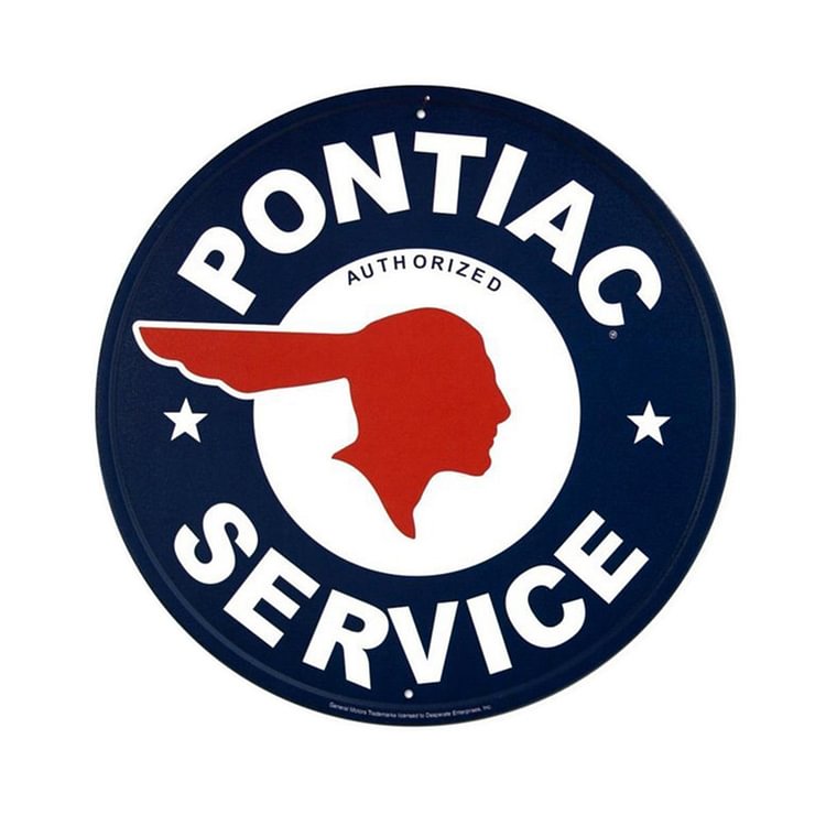 Pontiac Service - Round Shape Tin Signs/Wooden Signs - 30*30CM