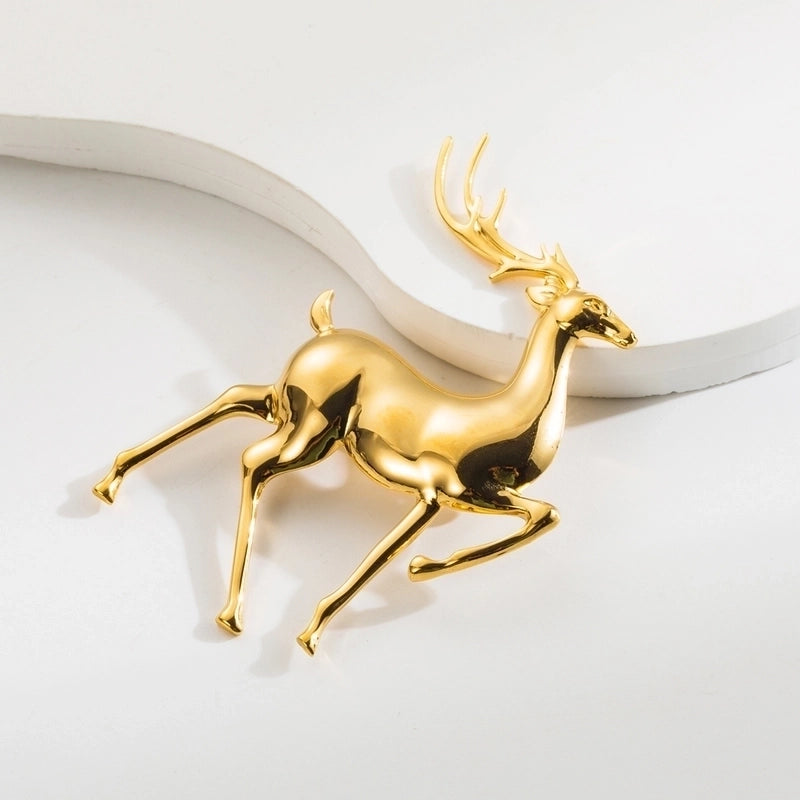 Vintage Style Animal Feather Flower 304 Stainless Steel Polishing Plating Unisex Brooches 1 Piece