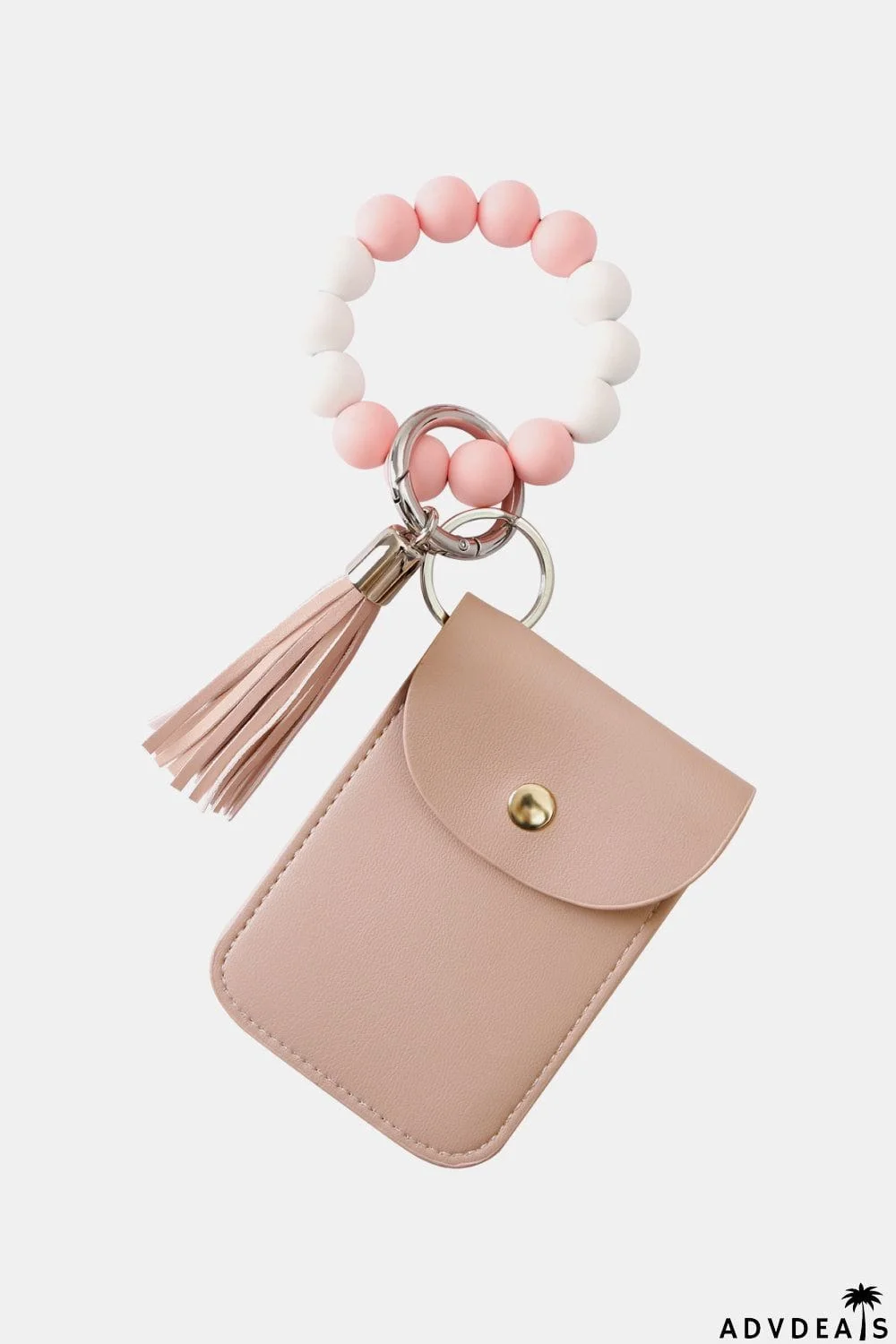 Bead Wristlet Key Chain with Wallet