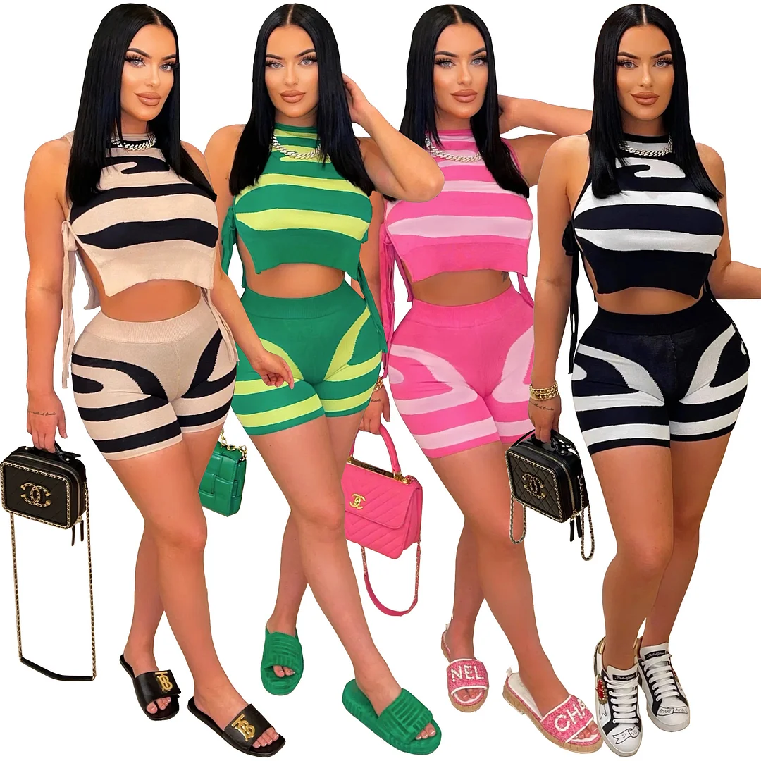 Fashion Casual Sleeveless Tank Top Print Two-piece Set | IFYHOME