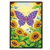 Flower Butterfly 5D DIY Diamond Art Painting Notebook Kit 50 Pages A5 Rhinestone Art Painting Notebook Kit for Adults Beginners Holiday Birthday Gift