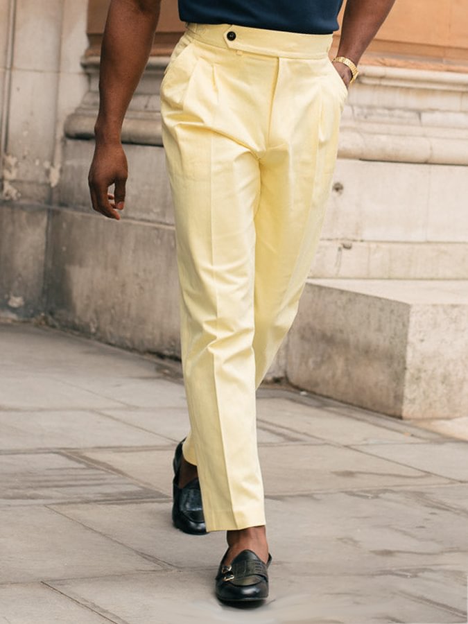 Men's casual Yellow Pants