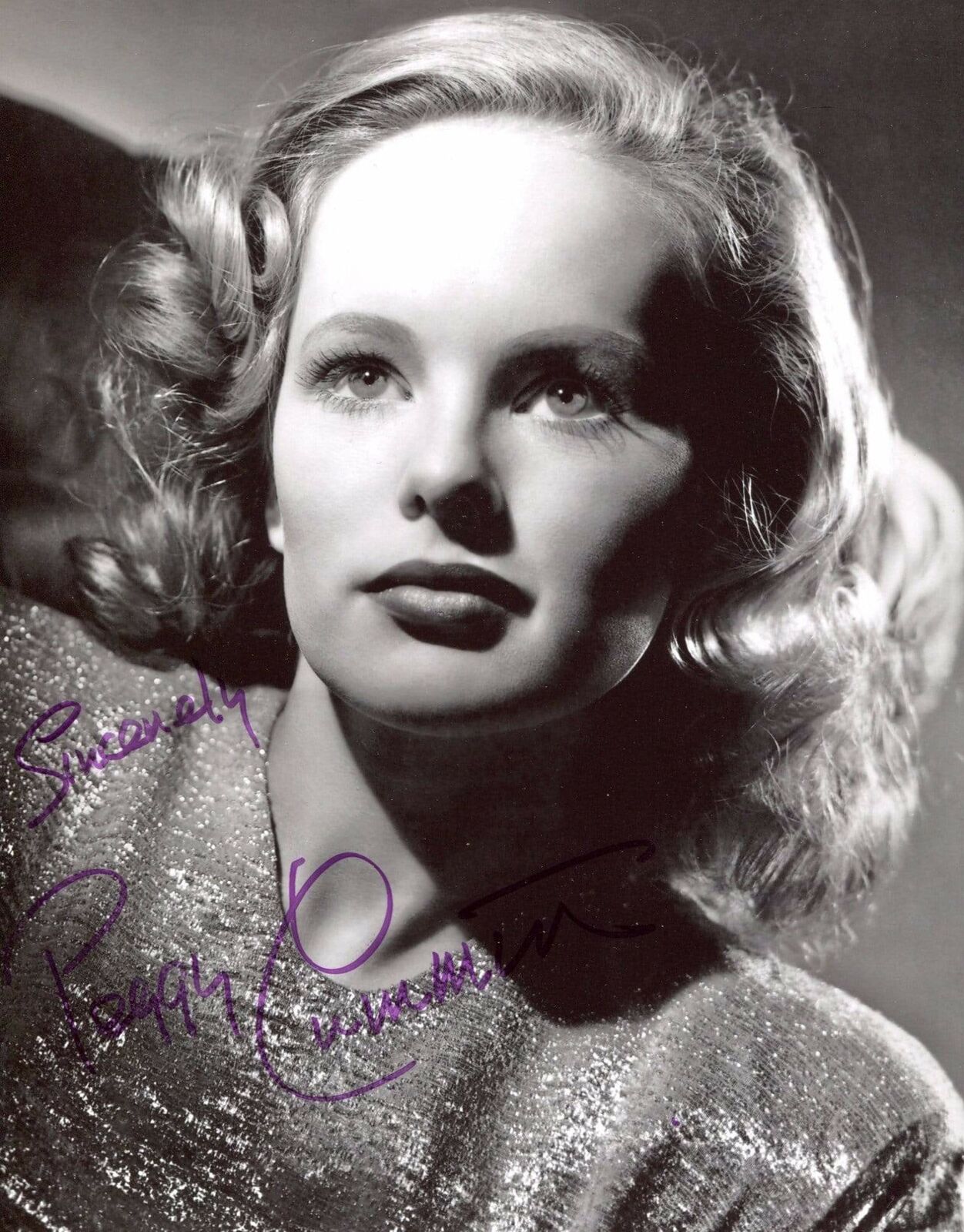 Peggy Cummins (+) ACTRESS autograph, In-Person signed Photo Poster painting