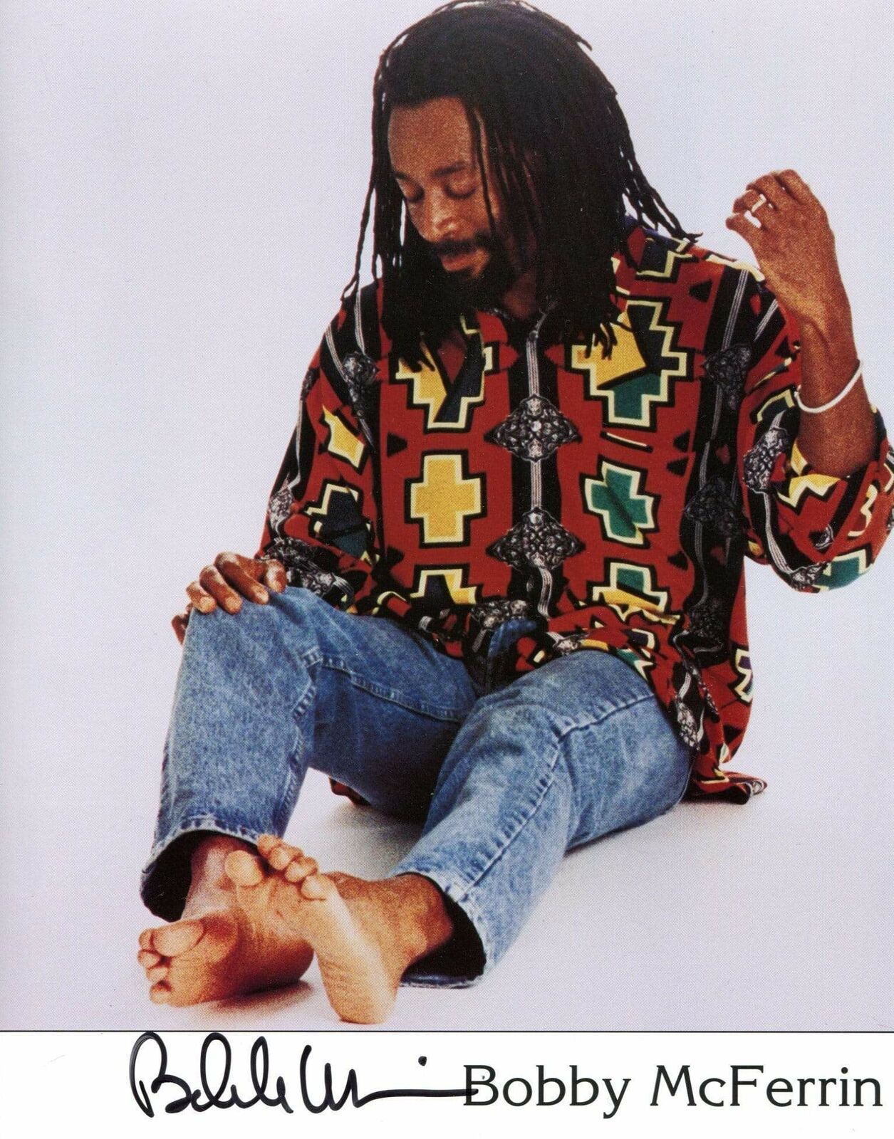 Bobby McFerrin VOCALIST autograph, In-Person signed promo Photo Poster painting