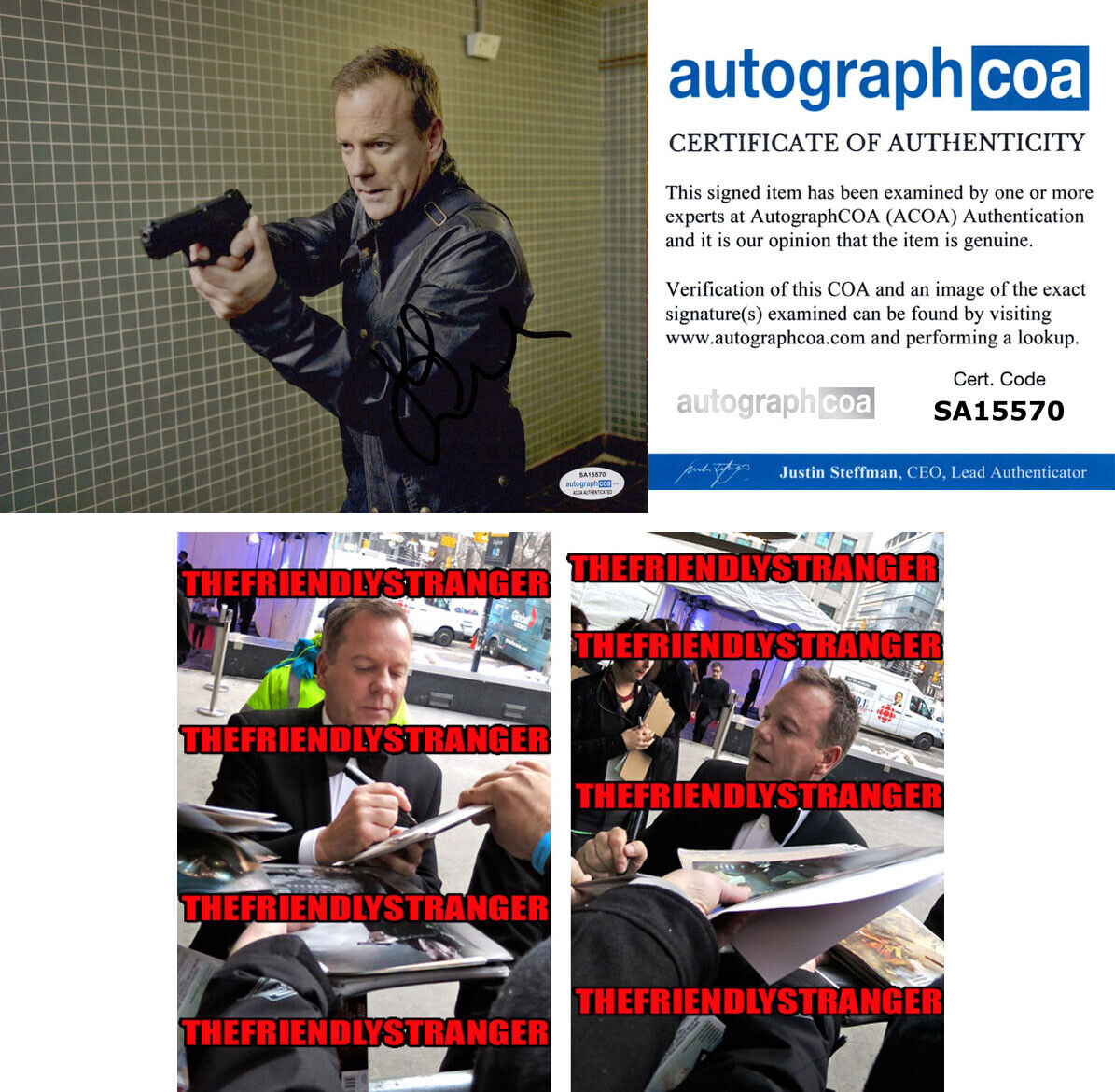 KIEFER SUTHERLAND signed Autographed 24