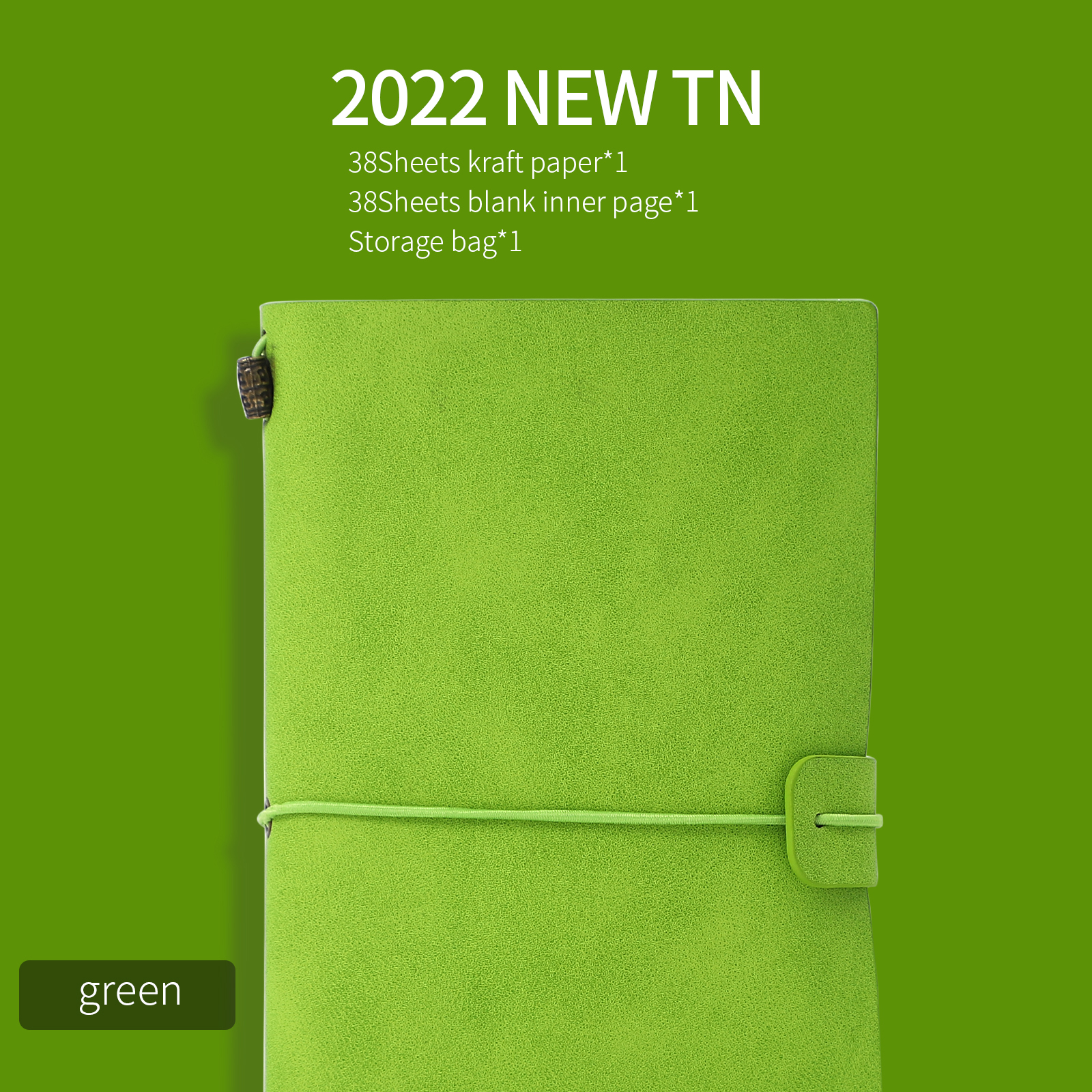 JOURNALSAY 76 Sheets PU Leather Notebook TN Retro journal note pad