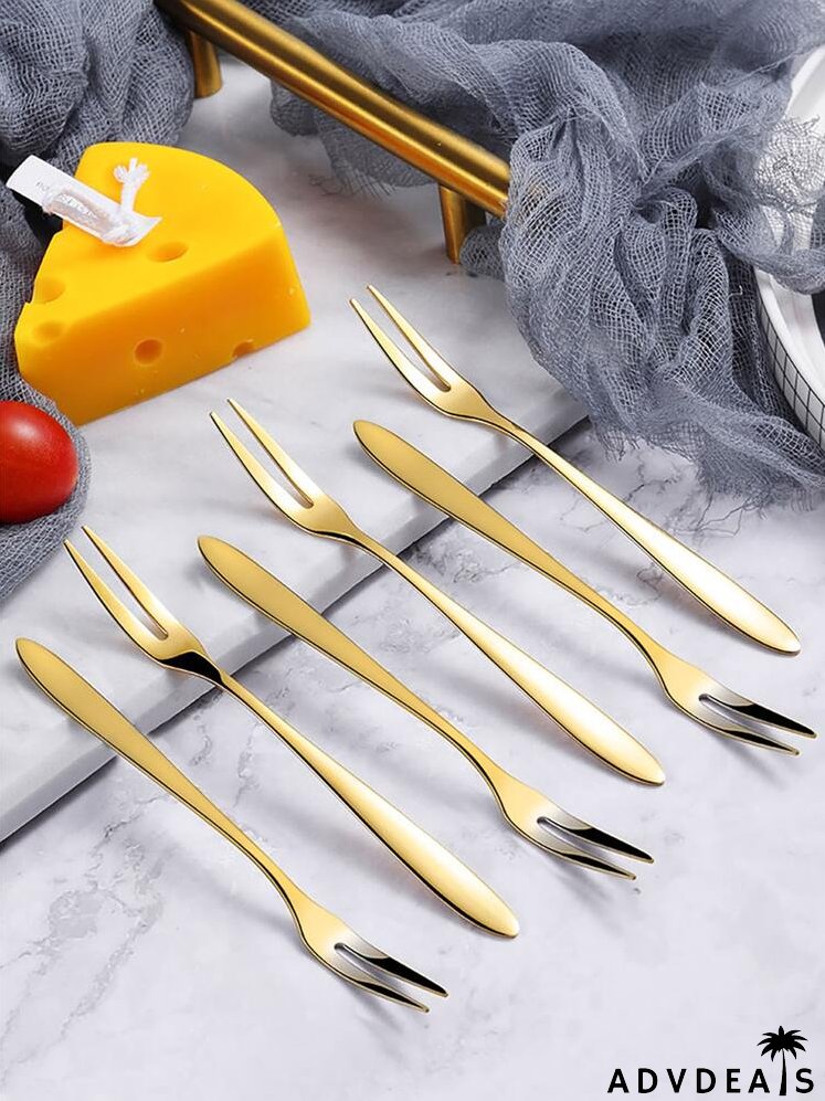 5pcs Stainless Steel Fruit Fork