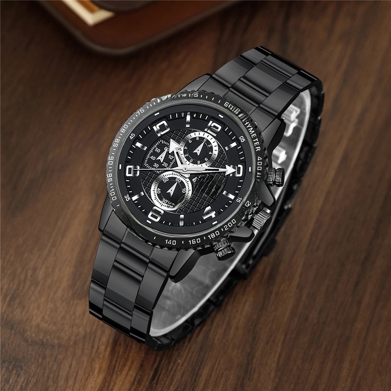 Casual Letter Single Folding Buckle Quartz Men’s Watches
