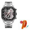 New square watch fashion trendy men's large dial retro watch