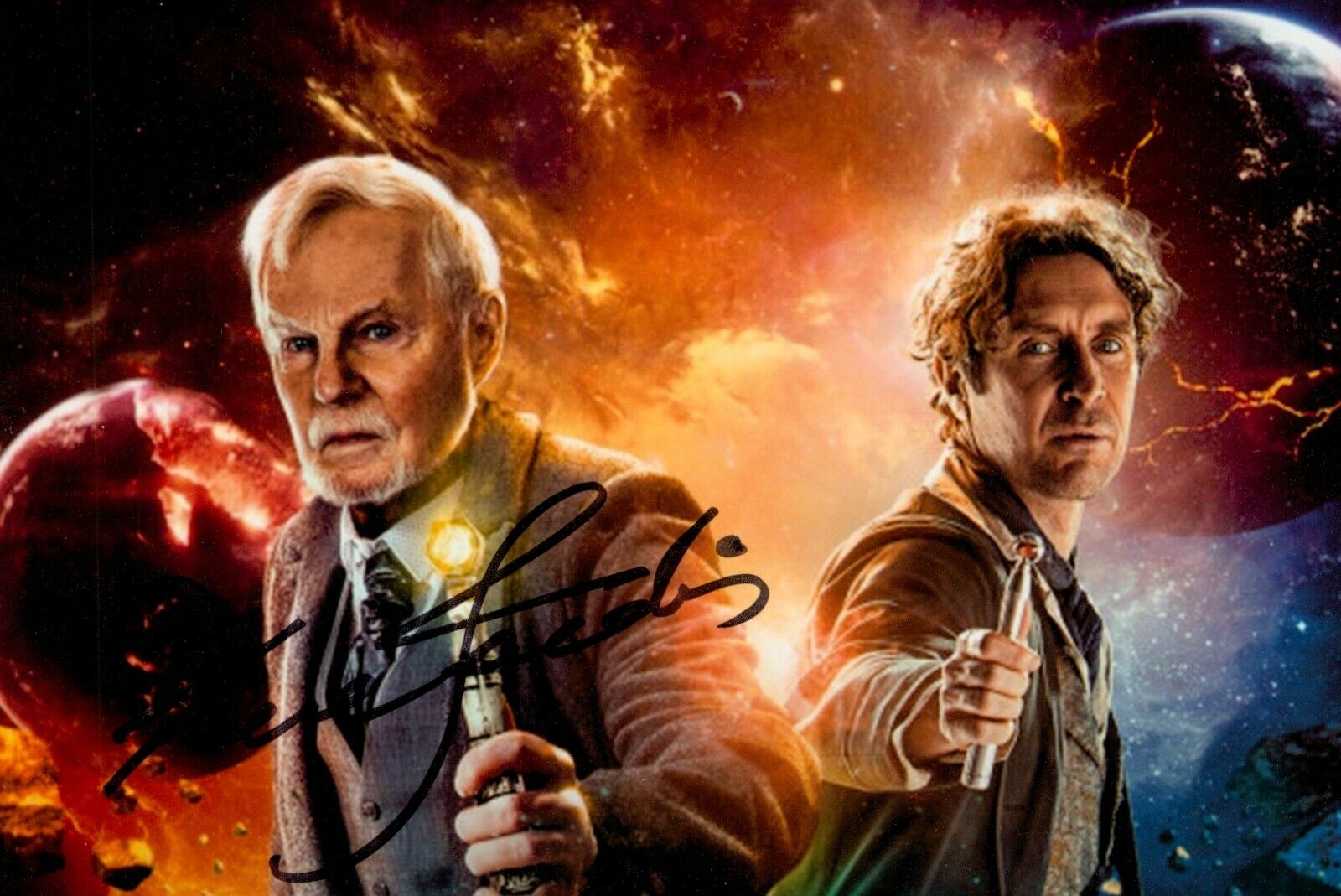 Sir Derek Jacobi Signed 6x4 Photo Poster painting Doctor Who The Master Genuine Autograph + COA