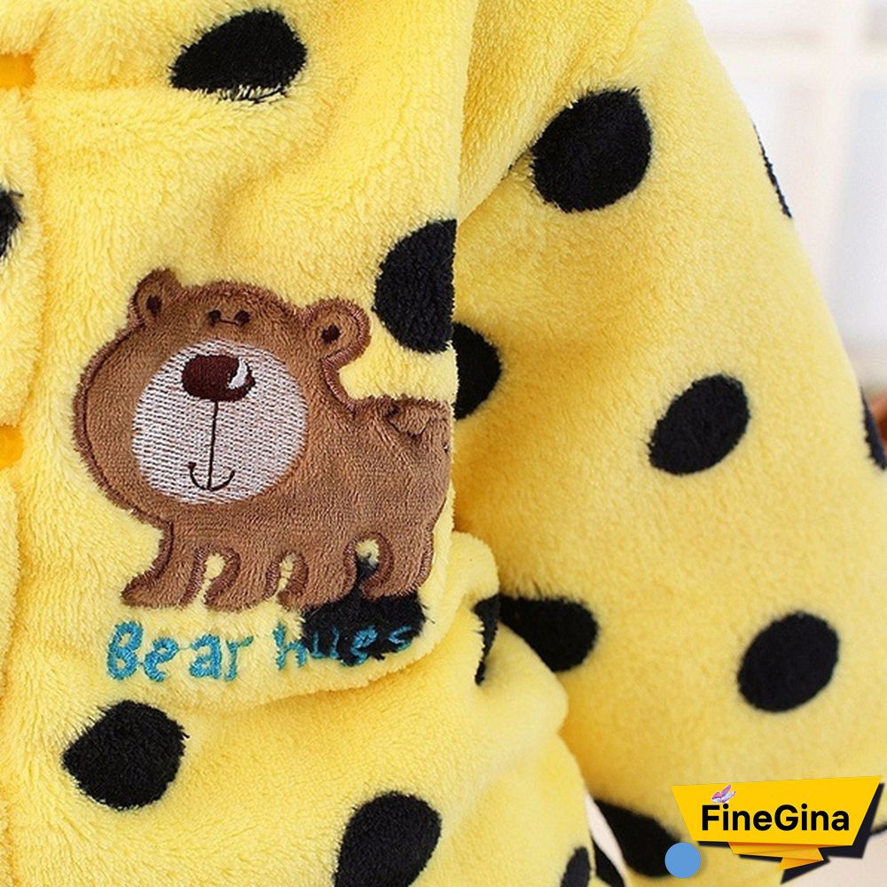 Newborn Baby Romper Coral Fleece Winter Rompers Cartoon Infant Clothes Snowsuit Babies Jumpsuits