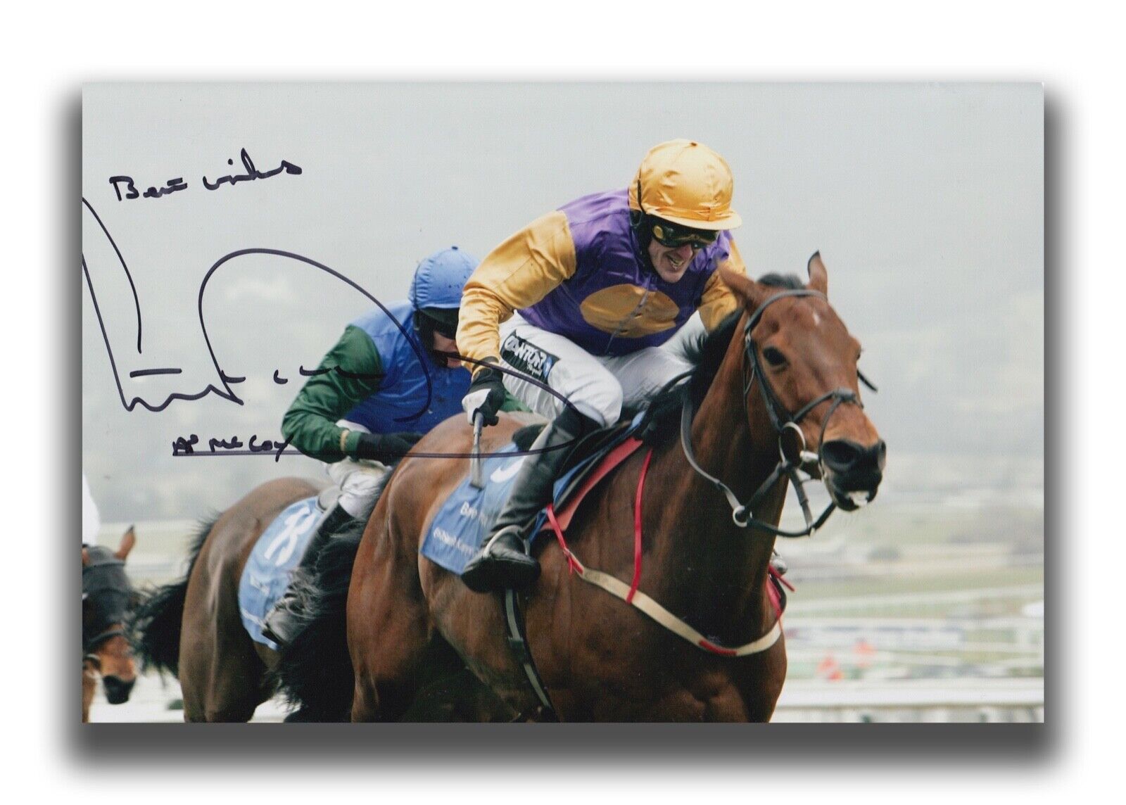 AP MCCOY HAND SIGNED 12X8 Photo Poster painting - HORSE RACING AUTOGRAPH - GRAND NATIONAL 2.