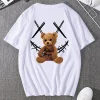 Men's Streetwear Graphic Printed Toy Bear Crew Neck Tee by Inlyline
