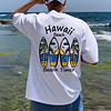  Hawaii Graphic Print White T-Shirt for Kids And Teenagers by Inlyline